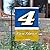 Kevin Harvick #4 Deluxe 2-Sided GARDEN Flag WITH METAL POLE Banner Nascar Racing