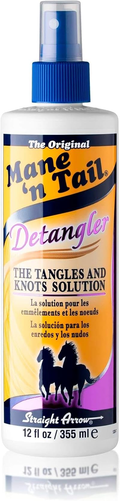 Mane n Tail Detangler Spray 355ml Knot Tangle Frizz Reduce Leave-In Conditioner
