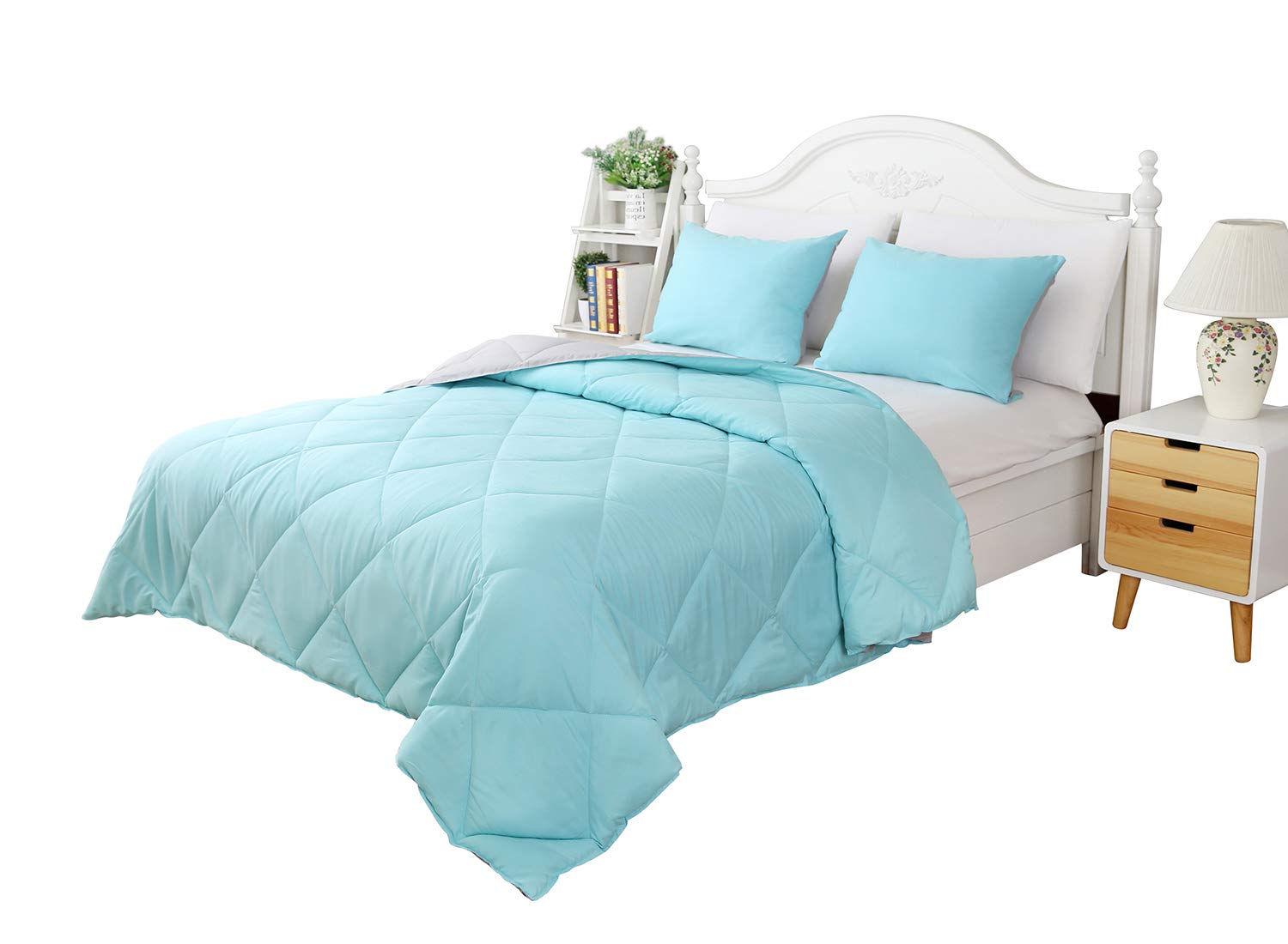 Ygjt Comforter Set Reversible All Season Down Alternative Bedding