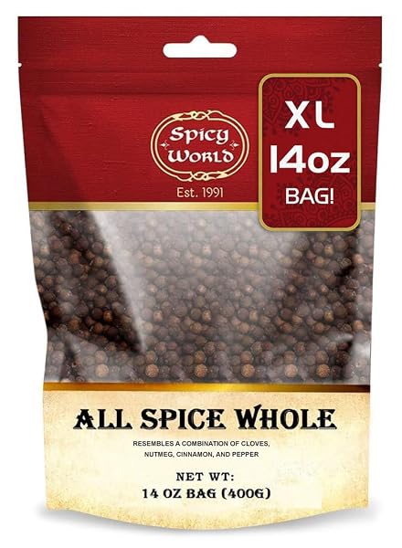 SPICY WORLD WHOLE ALLSPICE BERRIES 14 OZ RESEALABLE...
