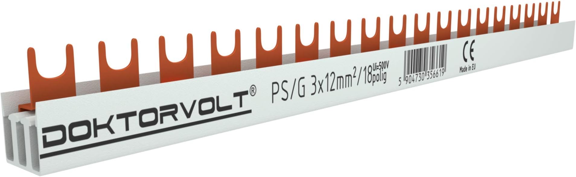 3P PHASE Fork 18 Pin 12 mm² Sammelschiene Screw Comb Bus Bar Rail DV 6619