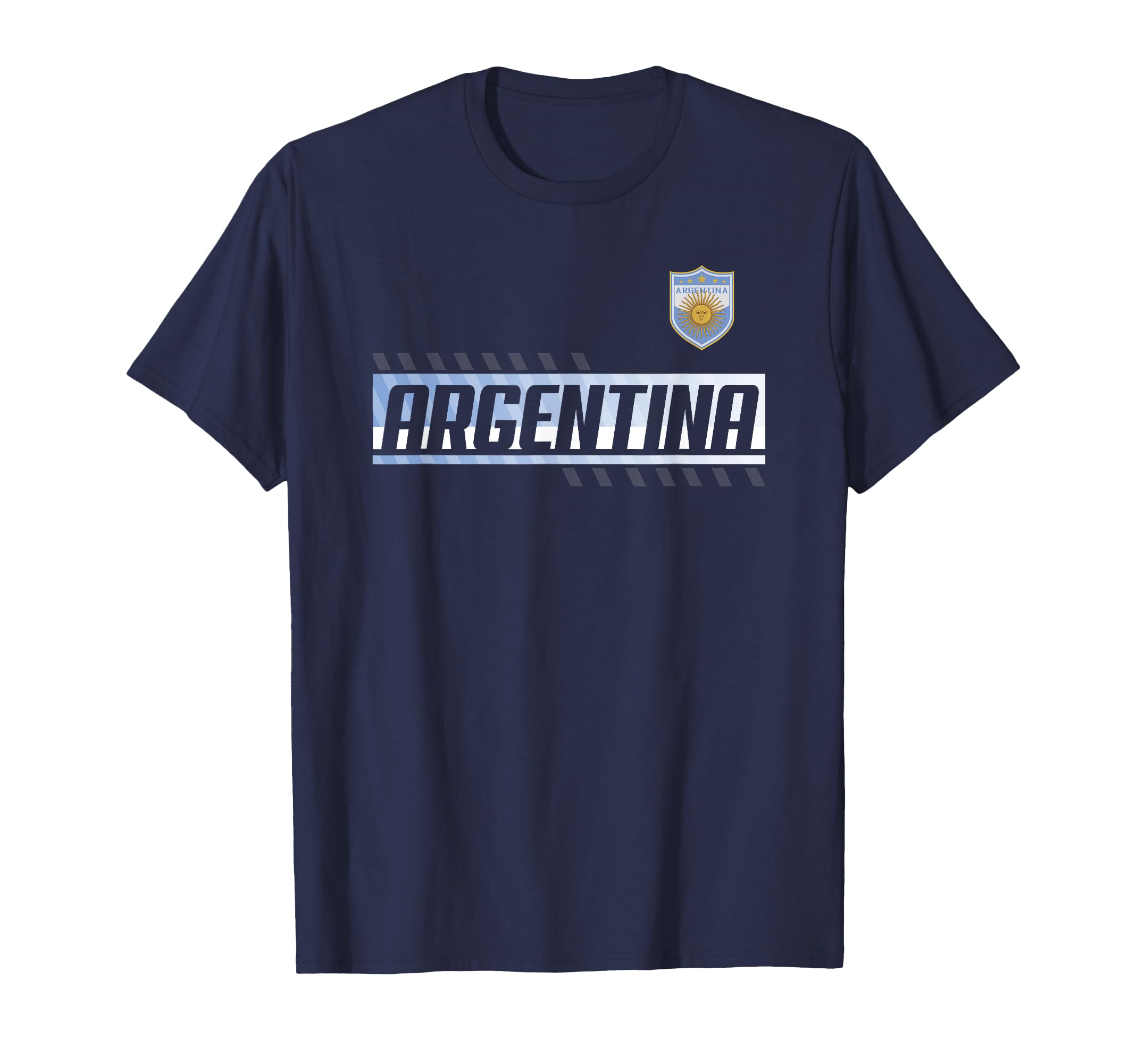 Argentina Text Outline Football Pocket T-Shirt