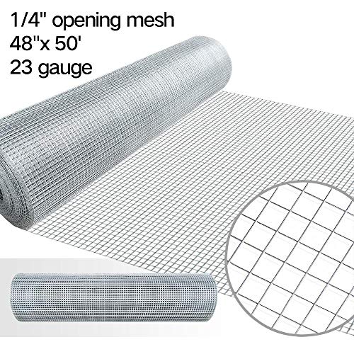 48x50 Hardware Cloth 1/4 inch Square Galvanized Chicken Wire Welded