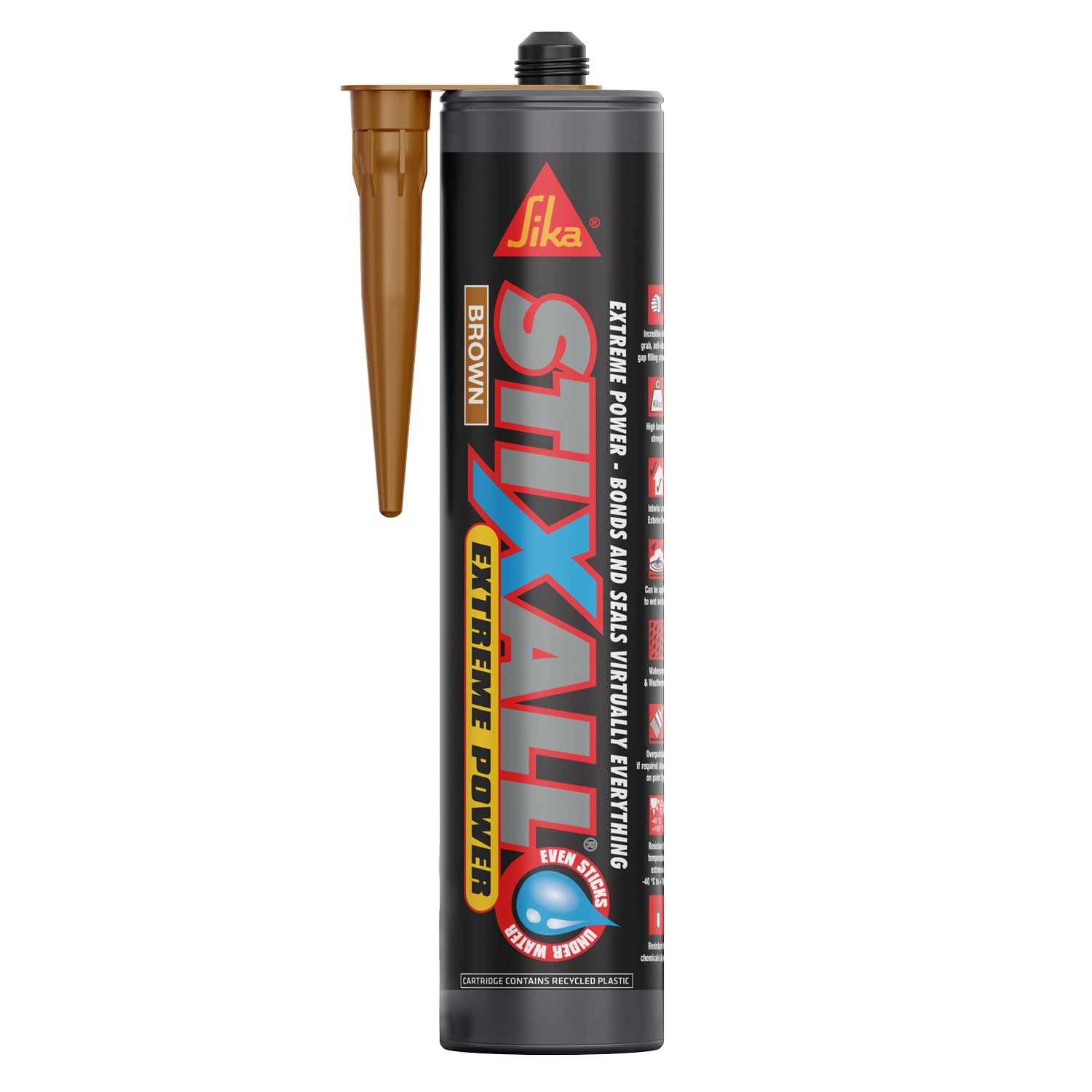 Sika Stixall – Extreme Power Sealant and Adhesive – Waterproof – Brown – 290ml