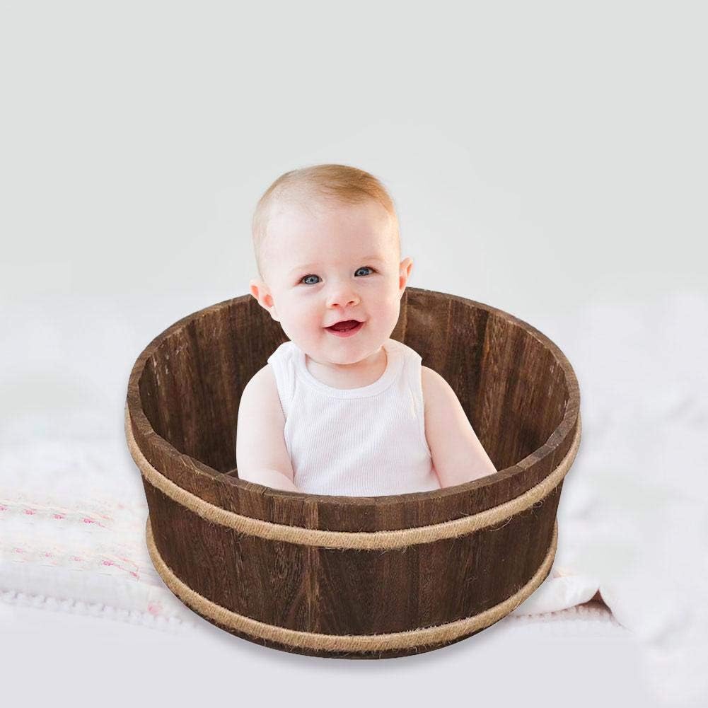 Ecisi Accessoires De Photographie De Tonneau En Bois Vintage Pour Bebe Nouveau Ne Bebe Garcons Filles Photo Petit Lit En Bois Studio Accessoires De Lit Pour Bebe Photo Et Camescopes High Tech Dwteam In