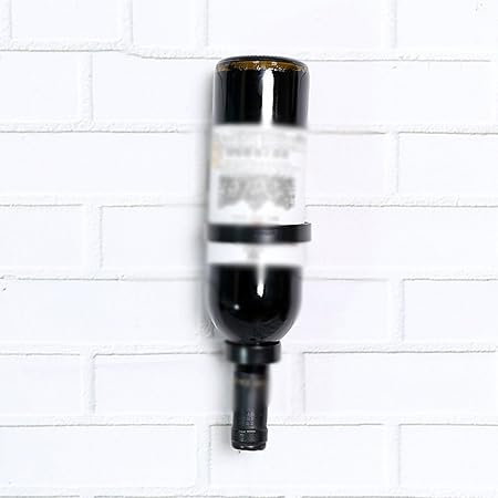 Wine Rack Wrought Iron Black Faucet Suspension Single Bottle Retro