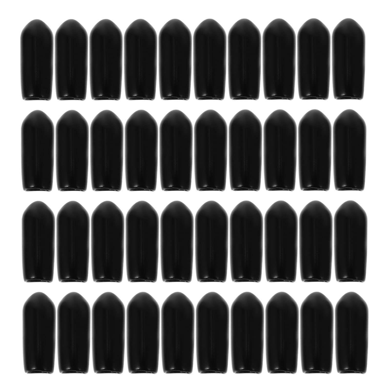 EXCEART 100pcs Headband Foot Cover Black Headband Black Head Band Korean Hair Clips Hair Clip Korean Jewelry Volume Parts Rubber Wrap Feet Screw Cap