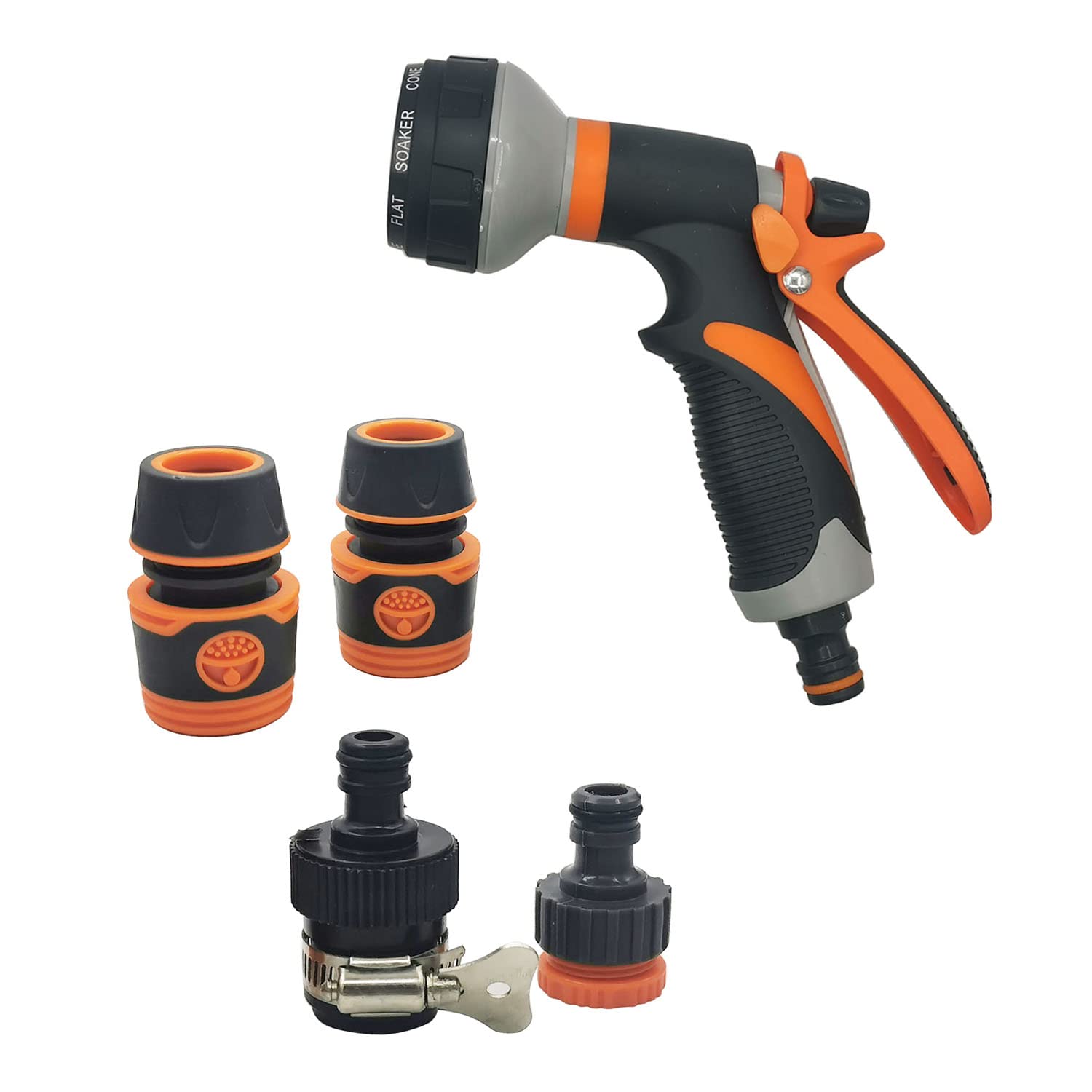 High Pressure 8 Pattern Adjustable Foam Sprayer Kit with for Car Washing & Home Cleaning Set of 5