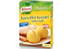 Knorr Kartoffel Knoedel Halb + Halb Bayrische Art 150g (6 Potato and Bread Dumplings, 3 Servings)