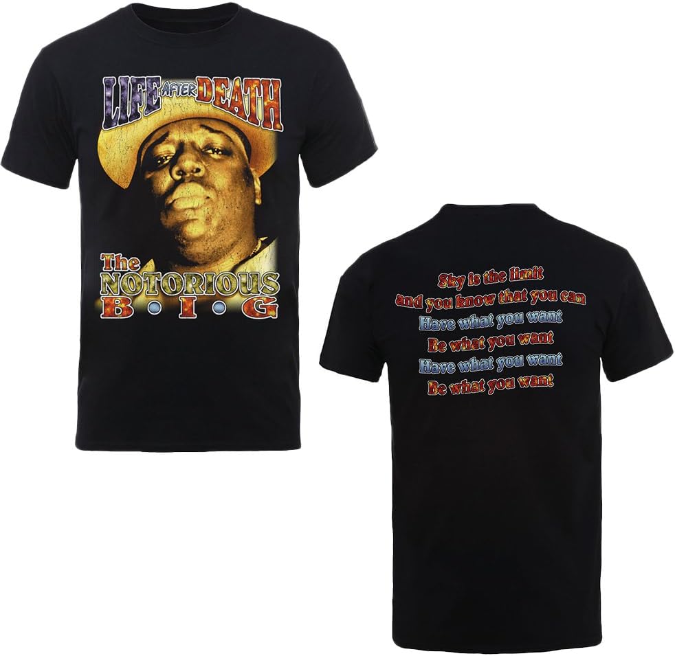 Biggie Smalls Life After Death Official Notorious B.I.G Black Mens T-Shirt