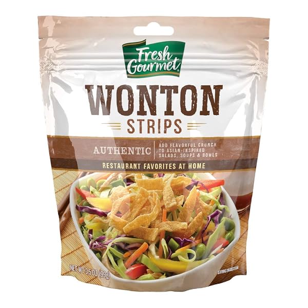 FRESH GOURMET AUTHENTIC WONTON STRIPS | 3.5 OUNCE,...