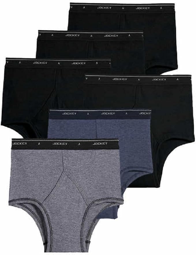 Jockey Men's Underwear Classic Full Rise Brief 6 Pack, Assorted34