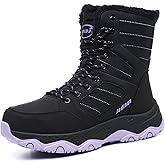 Jedibau Snow Boots for Women Waterproof Mid-Calf Booties Winter Hiking Boot Durable Warm Fur Lined Boot Non-Slip Warm Climbing Shoes Walking, Cold Weather