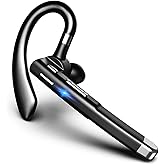 Agkey Wireless Headset Business Earpiece Built-in Mic Noise Cancelling Headphone 5.3 Handsfree Sports Earphone for Android iOS Driving Trucker Driver Business Office