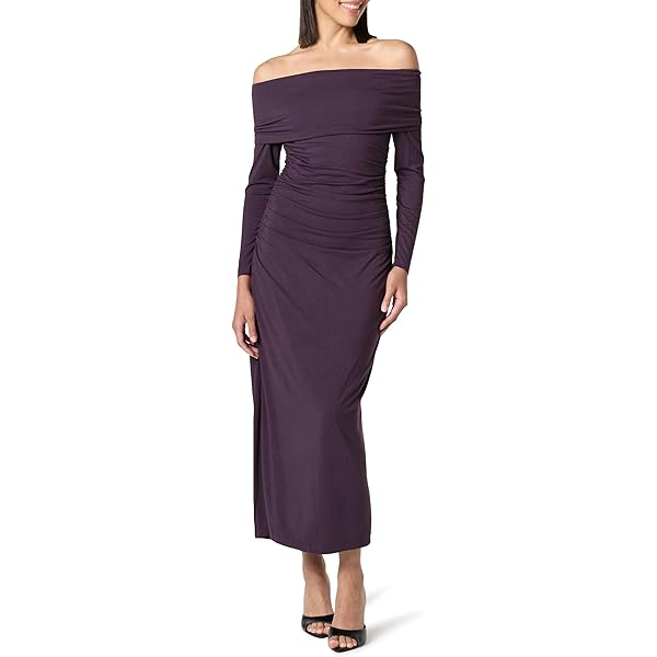 jersey red dress Jersey Draped Neck Gown- Cabernet Red XS main image 0