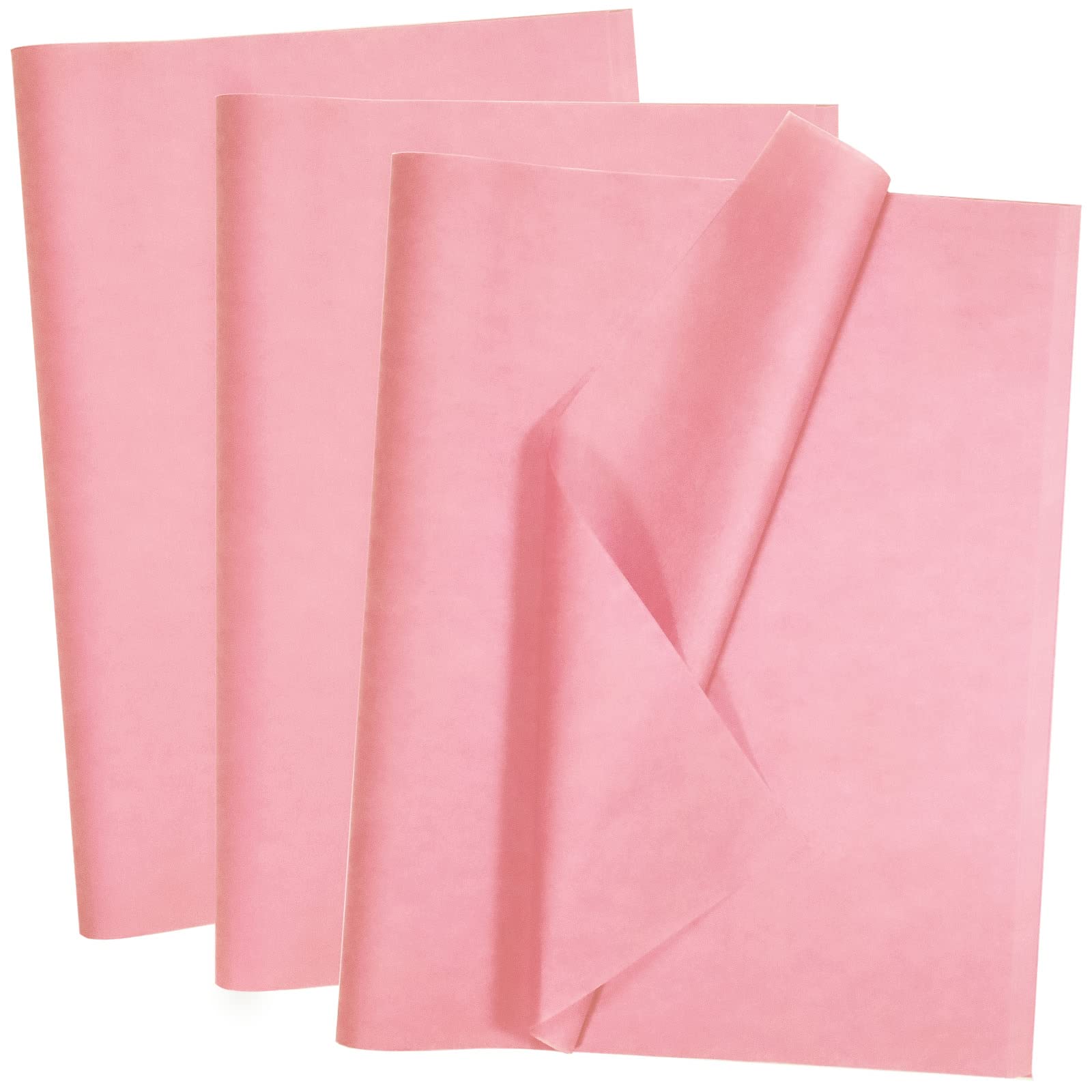 Photo 1 of 100 Sheets Pink Tissue Paper Artdly 14 x 20 Inches Pink Wrapping Paper Bulk for Weddings Birthday DIY Project Christmas