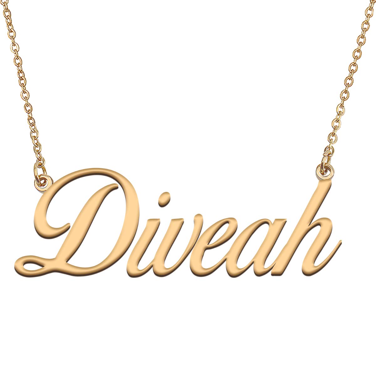 HUAN XUN Customized Custom Simple Any Name Necklace