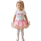 Luke and Lulu 2nd Birthday Outfit Girl - Two Sweet Tutu Dress with Headband - Photo-Ready 3-Piece Set