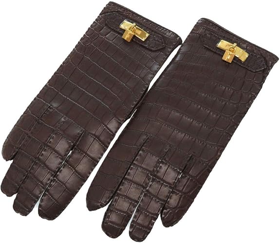 Amazon エルメス Hermes ケリーグローブ ケリー金具 手袋 グローブ クロコダイル レディース 0106 中古 Hermes エルメス シューズ バッグ