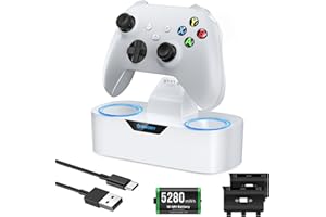 NEWDERY Charger Station for Xbox Wireless Controllers, Fast Charging Dock Single Charging Stand for Xbox One/Series X|S Controller