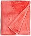 Northpoint Thesis, Cashmere Plush Velvet Throw, Coral, 50x60