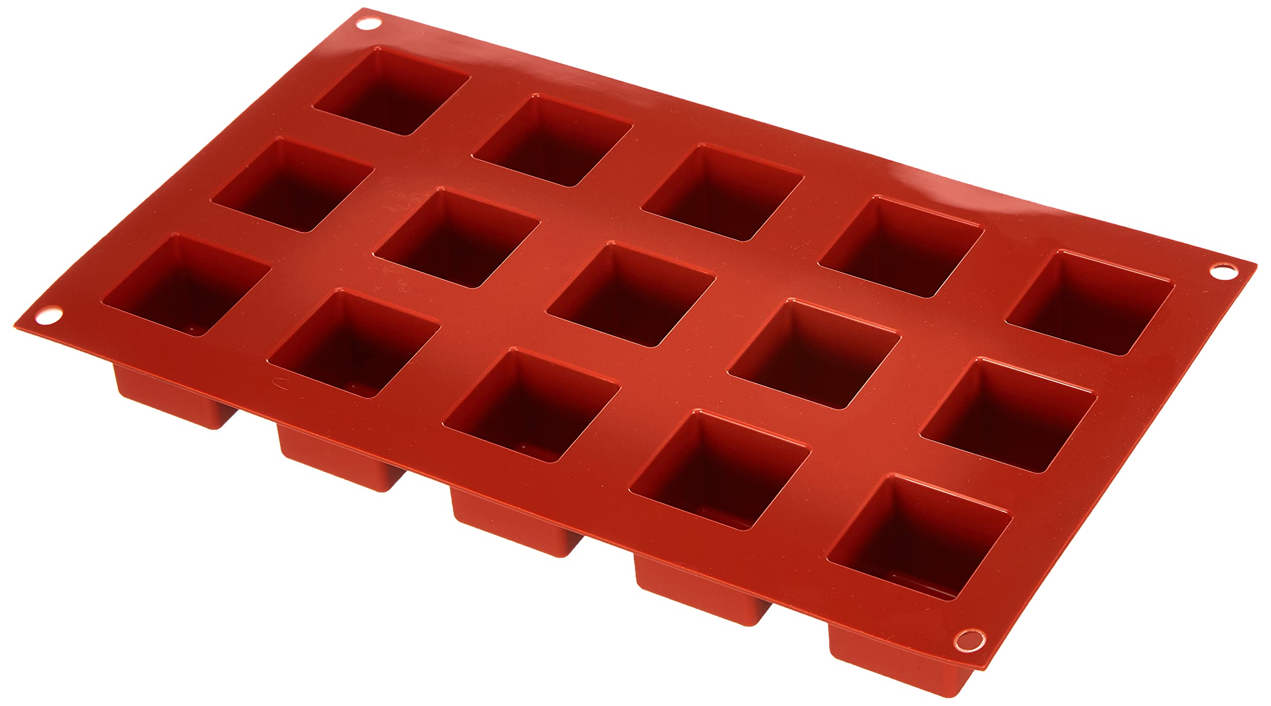 silikomart, SF105 Silicone Mould for Monoportions Cube, Non-Stick, 15 Cubes, Pack of 1 Cake Mould, 35 x 35 mm, h 35 mm, Made in Italy