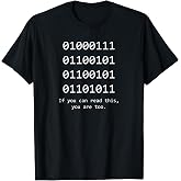 Funny Computer Binary Code Programmer Developer Geek Gift T-Shirt