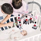 teytoy Black & White Mobile Baby Crib Toy with Wind-Up Music view 2