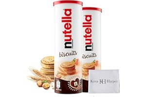 KOZY HOME Nutella Biscuits - Delicious Nutella Cookies With Hazelnut Spread Filling In A Crush-Free Tube, Nutella Snacks 12 Biscuits,166g 2 pack (In Kova Harper Packaging)