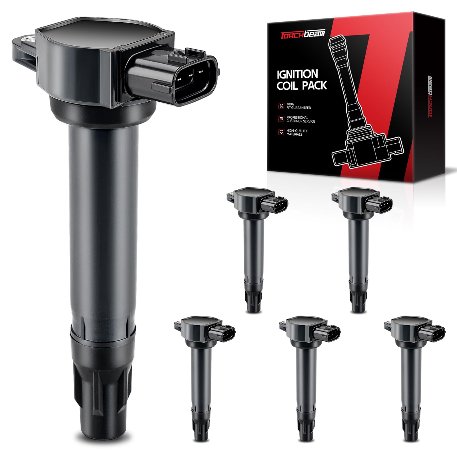 Torchbeam UF589 Set of 6 Ignition Coil Packs Fit