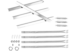 COGRICHBF 463365021 463366022 Grill Replacement Parts for Charbroil Performance 4 Burner 463365021 463354021 463352521 463351021, 5 Burner 463448021, G325-0002-W1 Heat Plate, G327-2100-W1 Burner, Crossover Tube