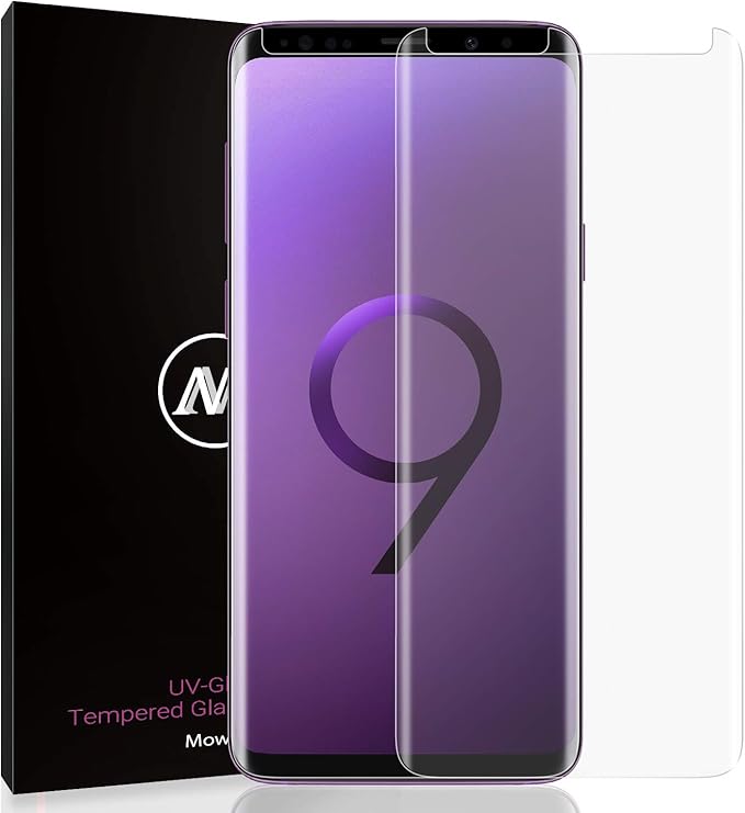 Mowei Galaxy S9 S8 Screen Protector Glass Full Adhesive 3d Curved Fit Self Dispersion Uv Glue Tempered Glass Screen Protector For Samsung Galaxy S9 S8 Case Friendly 2 Pack Amazon Co Uk Electronics