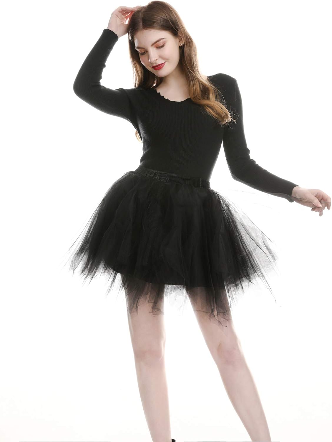 AWAYTR Adult Tutus Skirts for Women - 4 Layers Tutu Skirt for Halloween Costume: Clothing