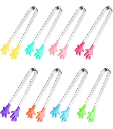 Pinces à Servir Miniatures 10cm - Lot De 20 (10 Pinces + 10 Fourchettes) - Acier Inoxydable
