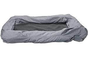 Floppy Dawg Bolster Dog Bed Replacement Cover. Fits PetFusion, JoyElf, BarksBar, and PuppBudd Sofa Style, Raised Rim, Pillow Side Models. Machine Washable, Fitted Slip-On. Large 36L x 30W.