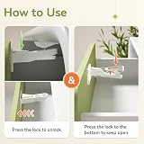 SAFELON 12 Pcs Baby Safety Cabinet Locks White Childproof Drawer Locks view 4