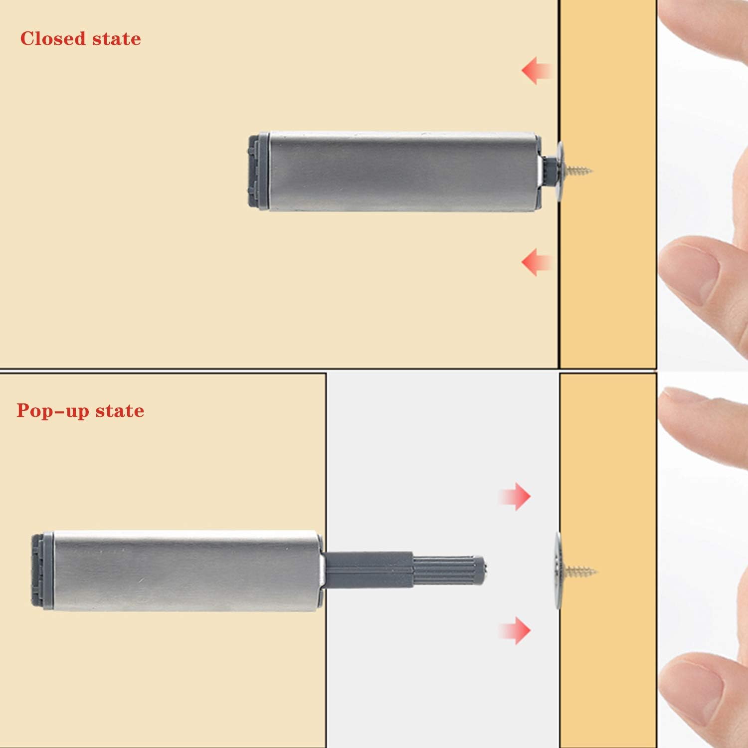 8x Drucktüröffner Set - Magnetische Push To Open Systeme Für Schränke