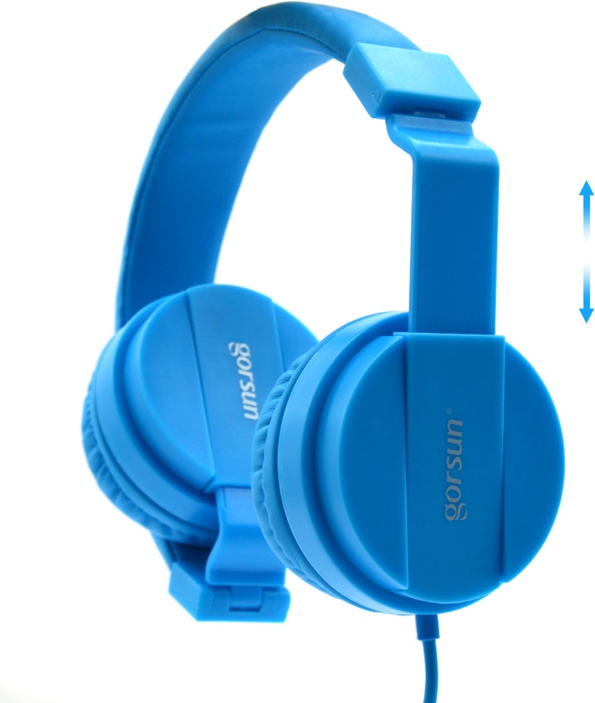 Bluelark Foldable Over Ear Headphones - Adjustable Lightweight Folding Wired Headphones Stereo Audio Corded Headset for Smartphones, PC, Laptop, MP3/ MP4 Player and More (Blue): Electronics