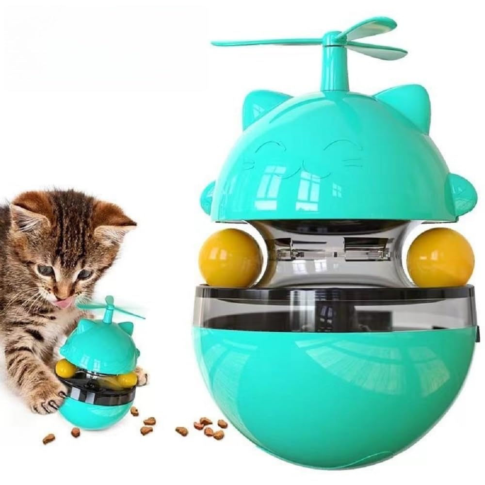 GEPAS Cat Toy, Tumbler Treat Dispenser, Interactive Toys for Cats, Educational Toy for Cats and Dogs