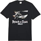Attack on Titan Season 3 Levi Jump Attack Anime Comfort Colors Adult Heavyweight T-Shirt