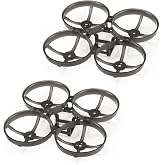 Happymodel Mobula8 85mm Wheelbase Drone Frame Accessories, 2PCS Black Micro FPV Whoop Frame for 2 inch Props 702/703/802/1002/1102/1103 Brushless Motors 1-2S Carbon Fiber Racing Quadcopter Frames