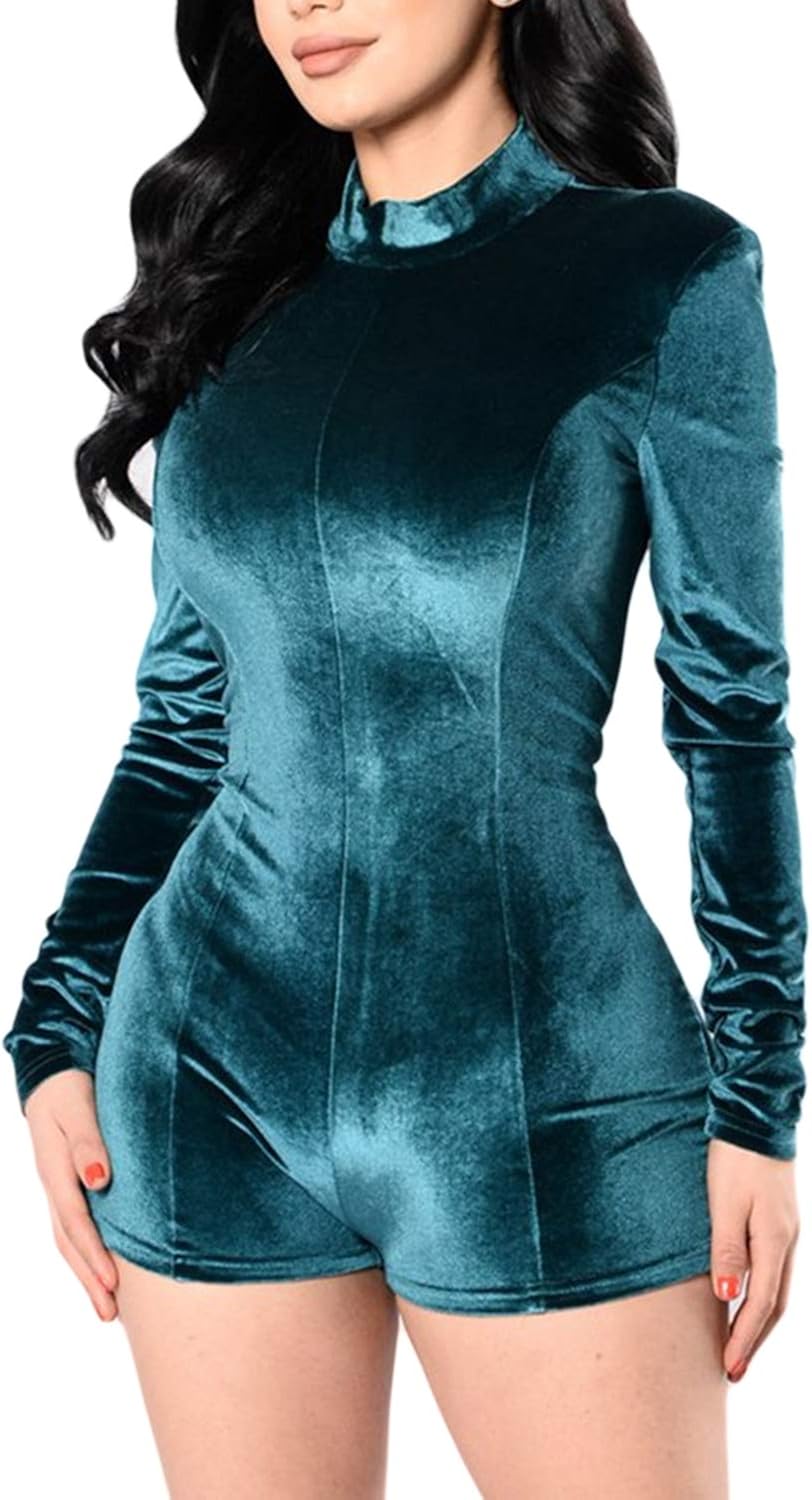 tight velvet jumpsuit