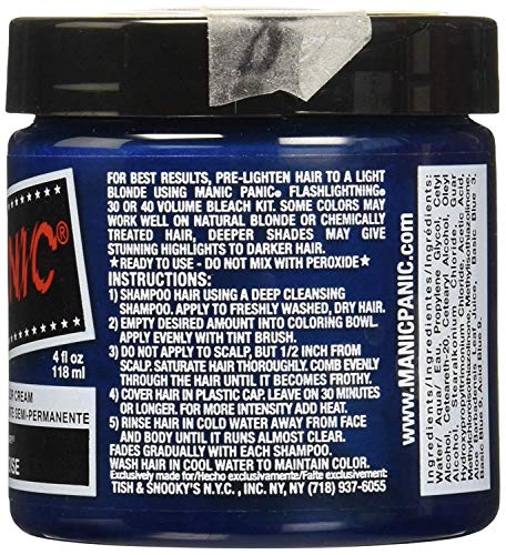 MANIC PANIC Classic Atomic Turquoise Semi Permanent Hair Color - Neon Aqua Blue Hair Dye for Women & Men That Lasts 4-6 Weeks - Vegan, Ammonia & Cruelty-Free - Create & Mix Custom Shades (4oz)