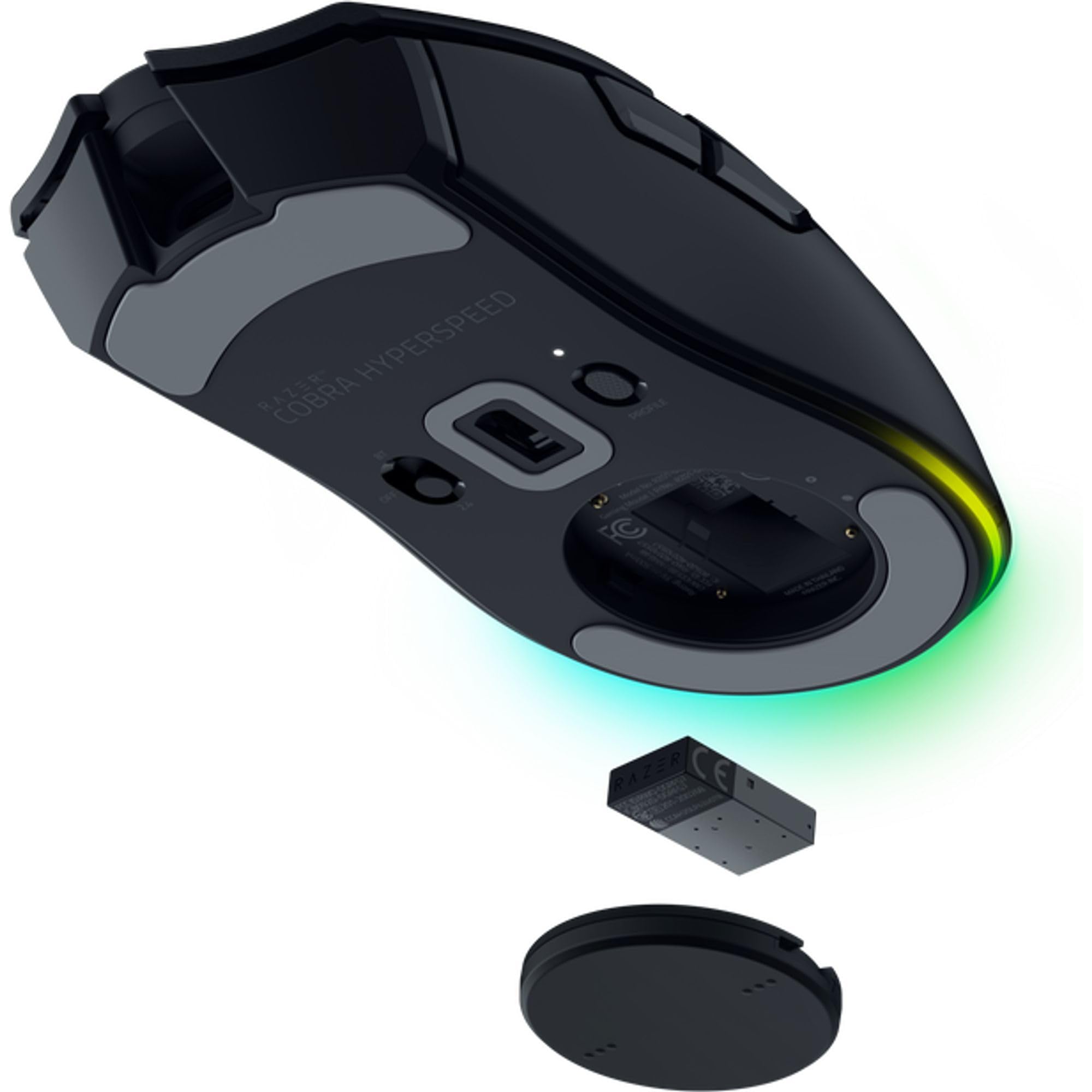 Razer Cobra HyperSpeed Wireless Gaming Mouse: 9 Customizable Controls - RGB Lighting - Optical Scroll Wheel - Optical Switches Gen-4-26K Sensor - 2.4GHz, Bluetooth & USB C - Up to 170 Hr Battery