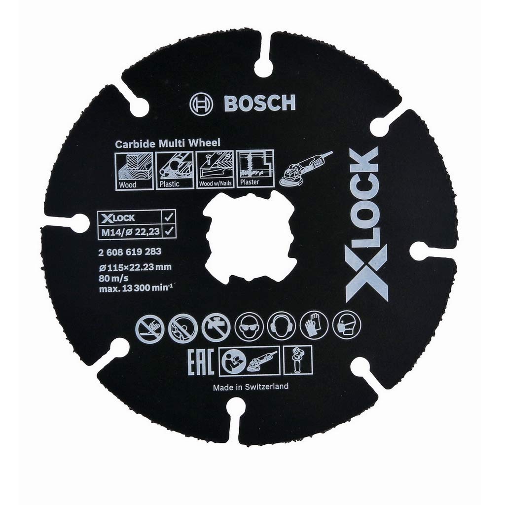 Bosch Professional 2608619283 Cutting Disc Expert (for Wood and Plastic, X-LOCK, Diameter 115 mm, Bore Diameter: 22.23 mm, Thickness: 1 mm)