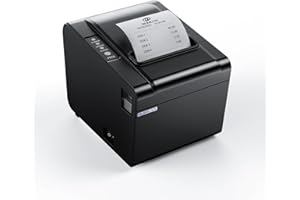 Rongta POS Receipt Printer, 80mm Thermal Printer, ESC/POS, Restaurant Kitchen Printer with Auto Cutter Support Cash Drawer,USB Serial Ethernet Receipts Printer for Small Business,Not for Square