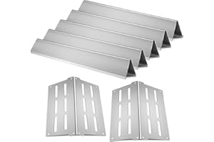 LPTNFRTN 7620 Flavorizer Bars 7622 Heat Deflector for Weber Genesis Grill Parts 300 Series E/S-310 320 330 EP/cep-310 320 330 (with Front Control Knob),Stainless Steel Heat Plate