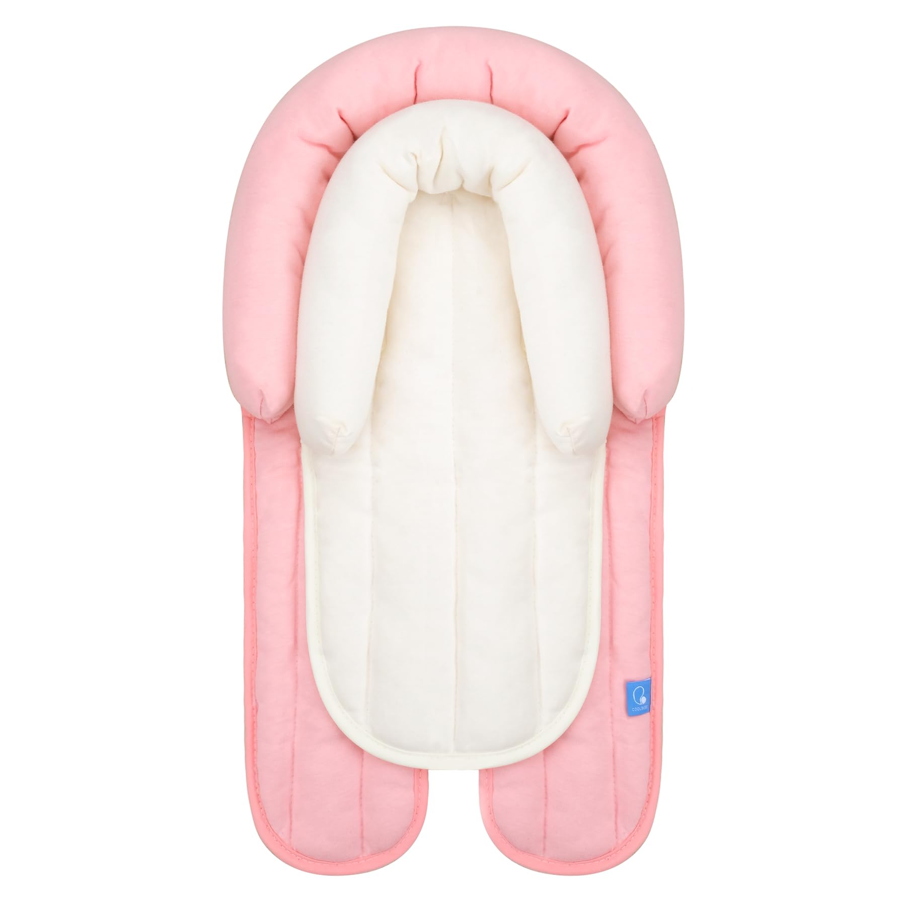 Photo 1 of COOLBEBE Upgraded 2-in-1 Babybody Supports for Newborn Infant - Extra Soft Breathable Car Seat Insert Cushion Pad, Perfect for Carseat, Stroller, Swing, Bouncer, Pink