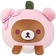 San-X Original Rilakkuma Cherry Series Mochi Cushion Plush - Chairoikoguma Pink