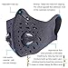 AxPower Dust Mask Anti Pollution PM2.5 Face Masks Washable and Reusable Dustproof Respirator Safety Mask with 2 Valves and 4 Activated Carbon N99 Filters Made for Men Women Outdoor Activities (Grey)